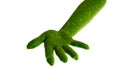 Hand cover by grass, mother nature concept. Hand reaching. empty, arm and hand. 3D rendering. full of grass or made of green field