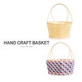 Hand craft plastic basket . Royalty Free Stock Photo
