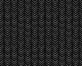 Hand crafted Black and white ethnic, geometric seamless pattern. Vector scandinavian background with brush ink zigzag. Simple Royalty Free Stock Photo