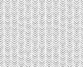 Hand crafted Black and white ethnic, geometric seamless pattern. Vector scandinavian background with brush ink zigzag. Simple Royalty Free Stock Photo