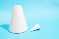 hand-crafted paper frustum cone and cone top Royalty Free Stock Photo