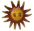 Hand crafted Sun art symbol Royalty Free Stock Photo