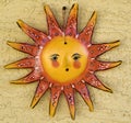 Hand crafted Sun art symbol Royalty Free Stock Photo