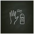 Hand cream chalk icon