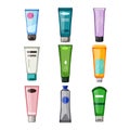 hand cream set cartoon vector illustration Royalty Free Stock Photo