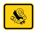 Hand Crush Robot Symbol Sign Isolate On White Background,Vector Illustration EPS.10