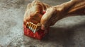 The Hand Crushing Cigarettes..AI generated image Royalty Free Stock Photo