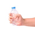 Hand Crushing Plastic Bottle