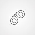 Hand cuffs vector icon sign symbol Royalty Free Stock Photo