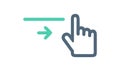 Hand Cursor with Arrow, Interactive Click Icon, vector design Generative AI Royalty Free Stock Photo
