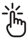 Hand cursor. Click here symbol. Touch icon Royalty Free Stock Photo