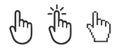 Hand cursor click symbol icon. Touch vector icons. Illustration isolated on white background Royalty Free Stock Photo