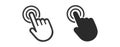 Hand cursor click symbol icon. Touch vector icons. Illustration isolated on white background Royalty Free Stock Photo