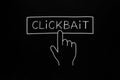 Hand Cursor Clicking Clickbait Button Concept