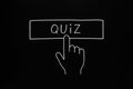 Hand Cursor Clicking Quiz Button