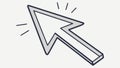 Hand Cursor Icon, Click, Selection, Interactive Web Element, vector design Generative AI Royalty Free Stock Photo