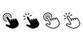 Hand cursor icon set. Hand click icon vector. Pointer sign and symbol