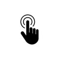 Hand cursor icon. cursor vector. hand cursor icon clik Royalty Free Stock Photo