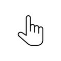 Hand cursor icon. cursor vector. hand cursor icon clik Royalty Free Stock Photo