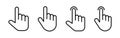 Hand cursor icon. cursor vector. hand cursor icon clik Royalty Free Stock Photo
