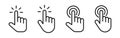 Hand cursor icon. cursor vector. hand cursor icon clik