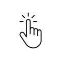 Hand cursor icon. cursor vector. hand cursor icon clik Royalty Free Stock Photo