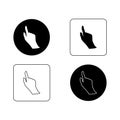 Hand cursor icon. White background. Vector illustration. Royalty Free Stock Photo