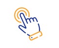 Hand cursor line icon. Click action sign. Vector Royalty Free Stock Photo