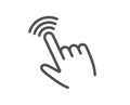 Hand cursor line icon. Click action sign. Vector Royalty Free Stock Photo