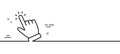 Hand cursor line icon. Click action sign. Vector Royalty Free Stock Photo