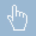 Hand cursor pixelated web icon Royalty Free Stock Photo