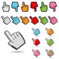 Hand cursor set