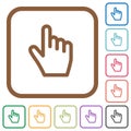 Hand cursor simple icons Royalty Free Stock Photo