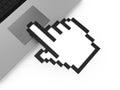 Hand Cursor Touching Touchpad Royalty Free Stock Photo