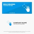 Hand, Hand Cursor, Up, Croup SOlid Icon Website Banner and Business Logo Template