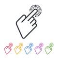 Hand Cursors Click Icon Set Royalty Free Stock Photo