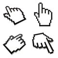 Hand cursors collection Royalty Free Stock Photo