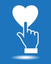 Hand cursors heart Royalty Free Stock Photo
