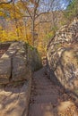 Hand Cut Stairway Between the Rocks Royalty Free Stock Photo