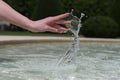 Hand dancing with the water