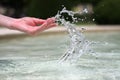 Hand dancing with the water