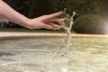 Hand dancing with the water Royalty Free Stock Photo