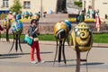 140 hand-decorated Easter eggs which were rescued from Eastern Ukraine and placed on exhibition in Lviv, Ukraine