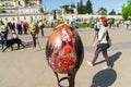 140 hand-decorated Easter eggs which were rescued from Eastern Ukraine and placed on exhibition in Lviv, Ukraine