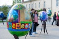 140 hand-decorated Easter eggs which were rescued from Eastern Ukraine and placed on exhibition in Lviv, Ukraine