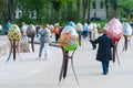 140 hand-decorated Easter eggs which were rescued from Eastern Ukraine and placed on exhibition in Lviv, Ukraine
