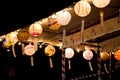 Hand decorated paper lanterns in Japantown, San Jose