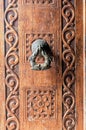 Hand Decorative wooden door and Brass Door Rattle in at Ruvanvelisaya Dagoba