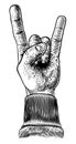 Heavy Metal Rock Music Hand Sign Gesture