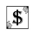 hand dollar money icon illustration symbol design